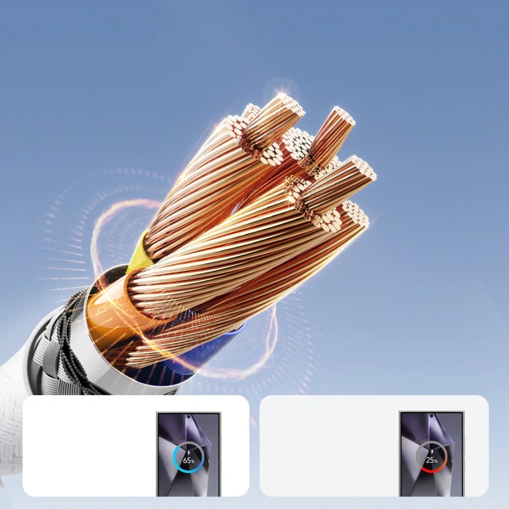 Joyroom S-A28 Flash Series USB-A / USB-C 3A 1m fehér kábel - 3