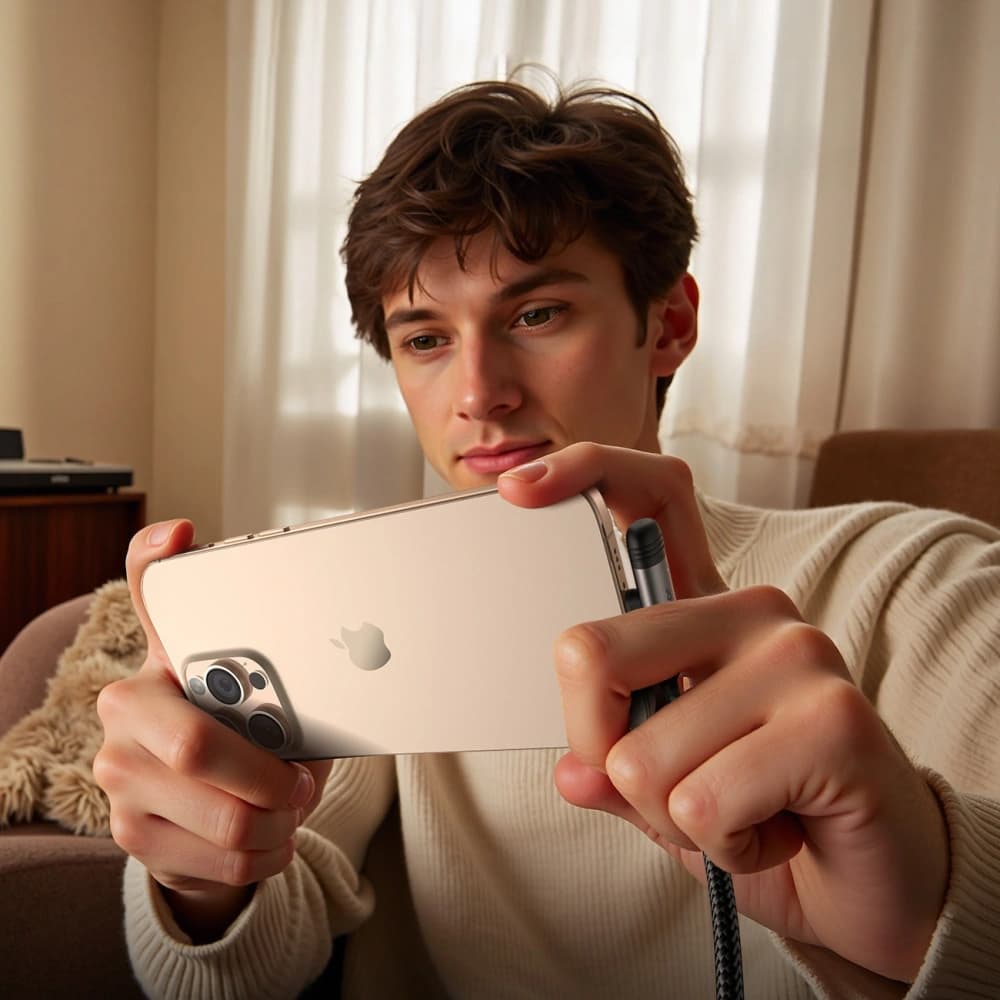 Joyroom S-A56 EnjoyX Sorozat 90° USB-C / Lightning 30W 1.2m fekete kábel - 3