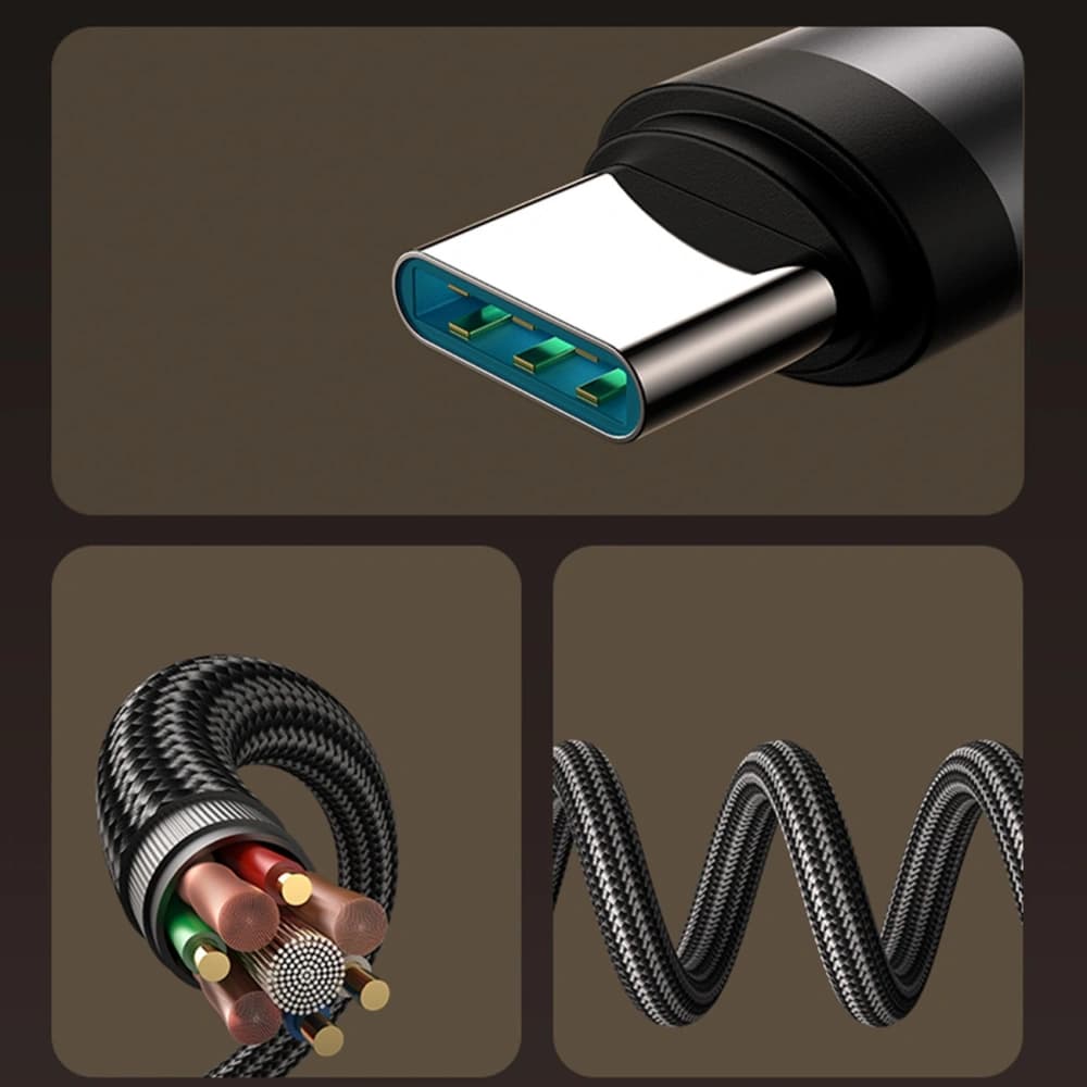 Joyroom S-A56 EnjoyX Sorozat 90° USB-C / Lightning 30W 1.2m fekete kábel - 6