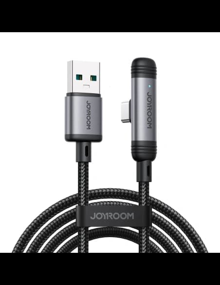 Joyroom S-A56 EnjoyX sorozat 90° USB-A / USB-C 3A 1,2m fekete kábel