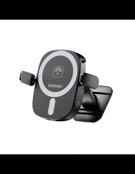 Suport auto cu încărcător wireless de 15W pentru grila de ventilație / bord Dudao FW11 negru