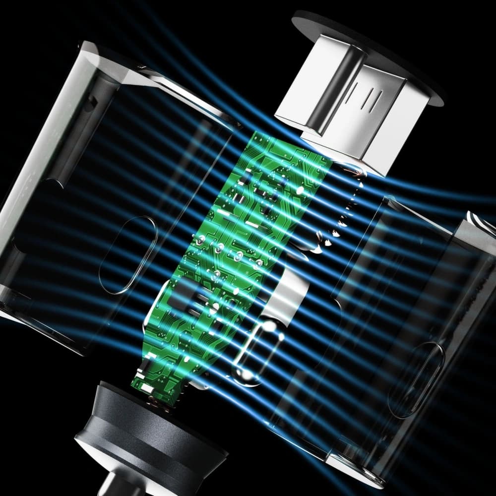 Dudao R4T 25W USB-A, USB-C autós töltő szürke - 7