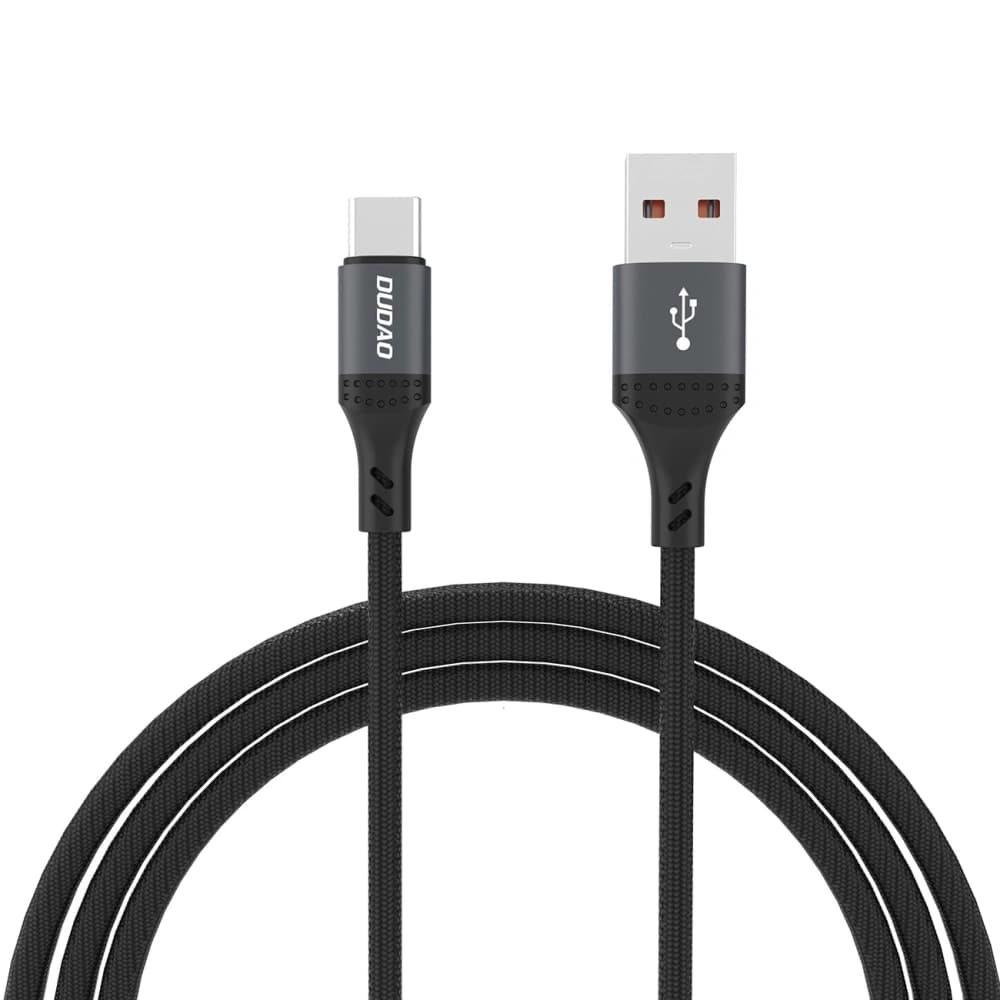 Dudao L3ST USB-A / USB-C 5A 1.2m fekete fonott kábel - 1