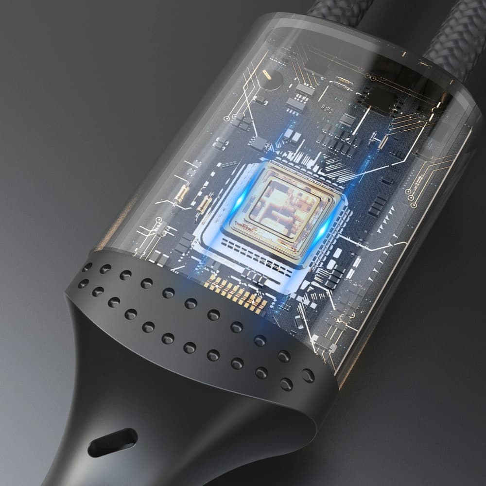 Dudao L3ST USB-A / USB-C 5A 1.2m fekete fonott kábel - 6