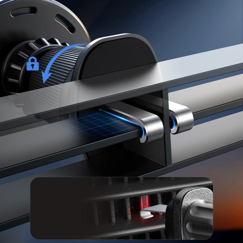 Suport auto cu încărcător wireless pentru bord / pentru grilaj Joyroom JR-ZS502 MagSafe negru - 3