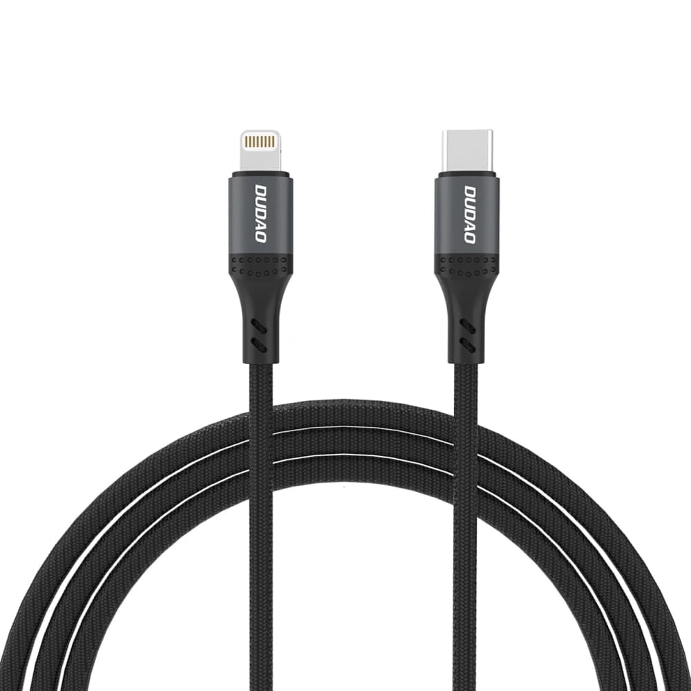 Dudao L3CL USB-C / Lightning 30W 2m fekete fonott kábel - 1