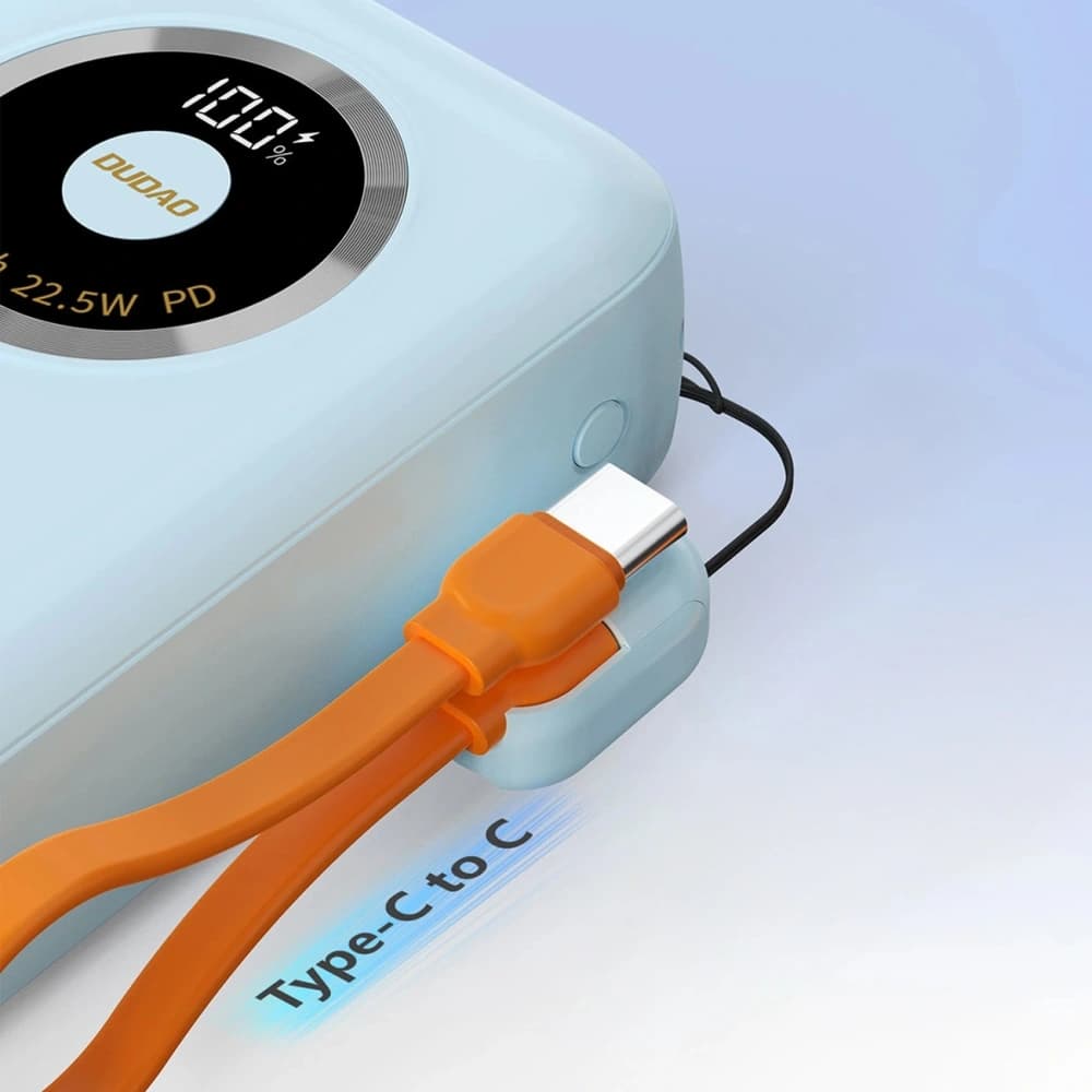 Powerbank Dudao K21Pro Mini 20000mAh 22.5W USB-A, USB-C albastru - 3