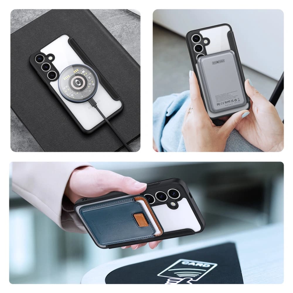 Dux Ducis Skin X Pro Flip Case for Samsung Galaxy S25 MagSafe Black - 10