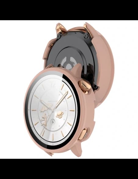 Bizon Case+Glass Watch Case with Glass for OnePlus Watch 3 43mm Pink