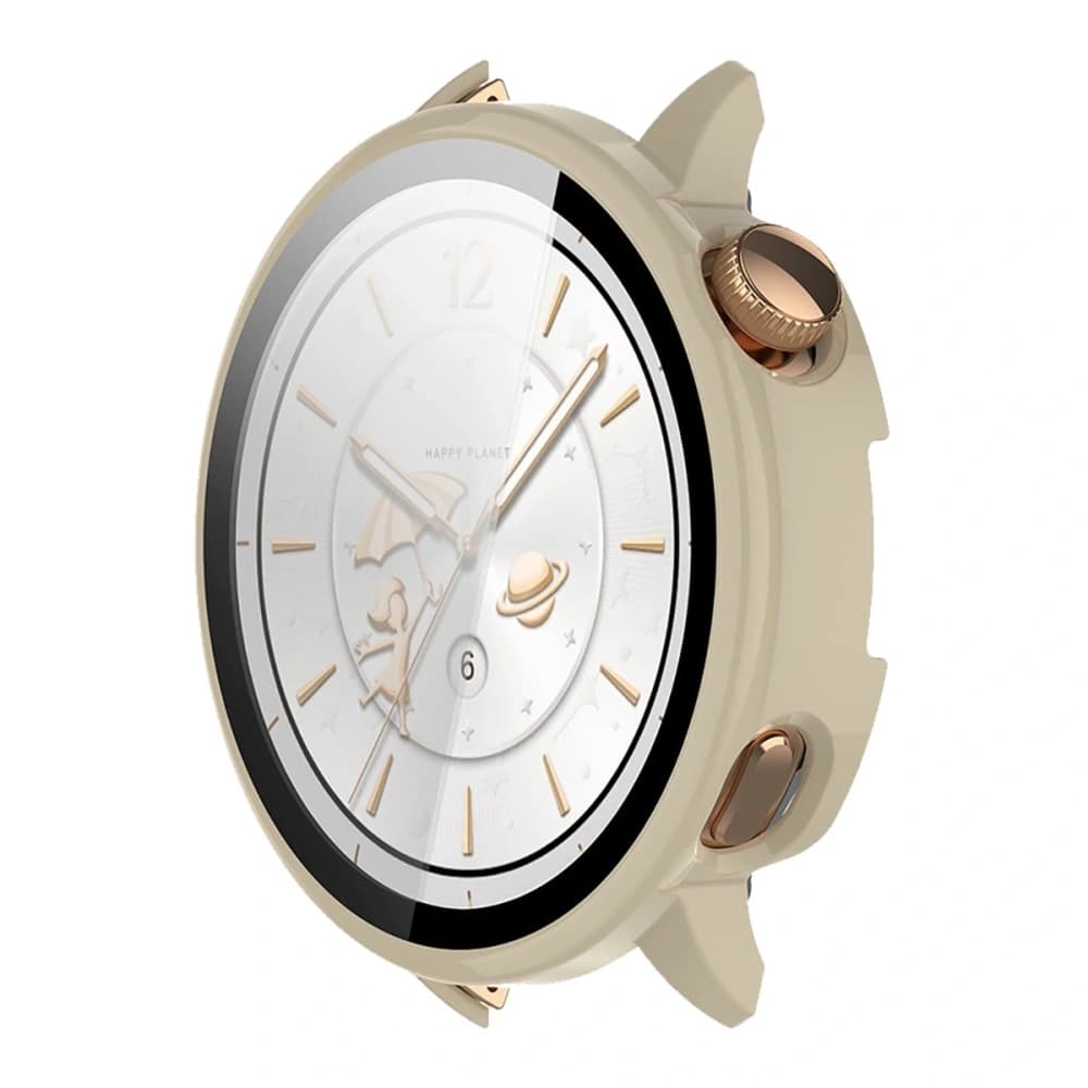 Bizon Case+Glass Watch Case with Glass for OnePlus Watch 3 43mm beige - 5