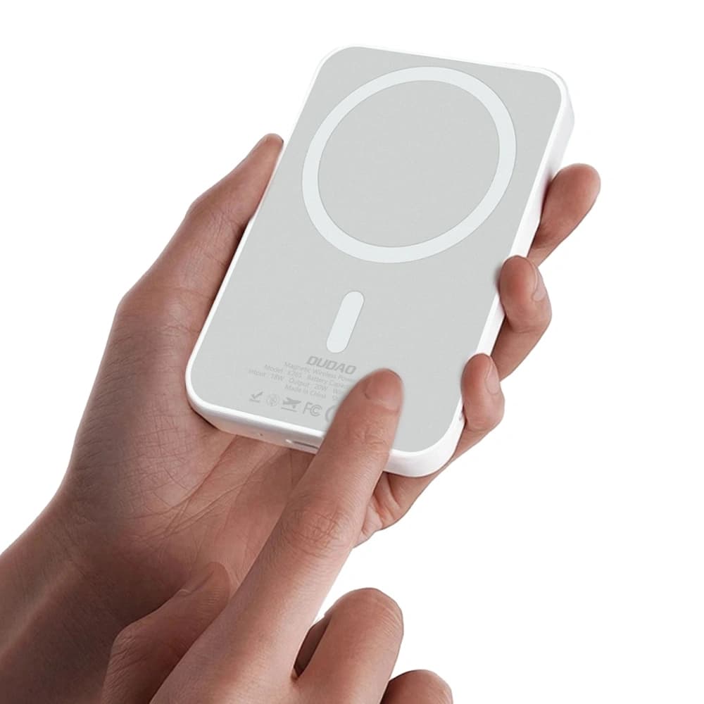 Powerbank wireless Dudao K26 10000mAh 20W USB-A / USB-C / MagSafe alb - 2
