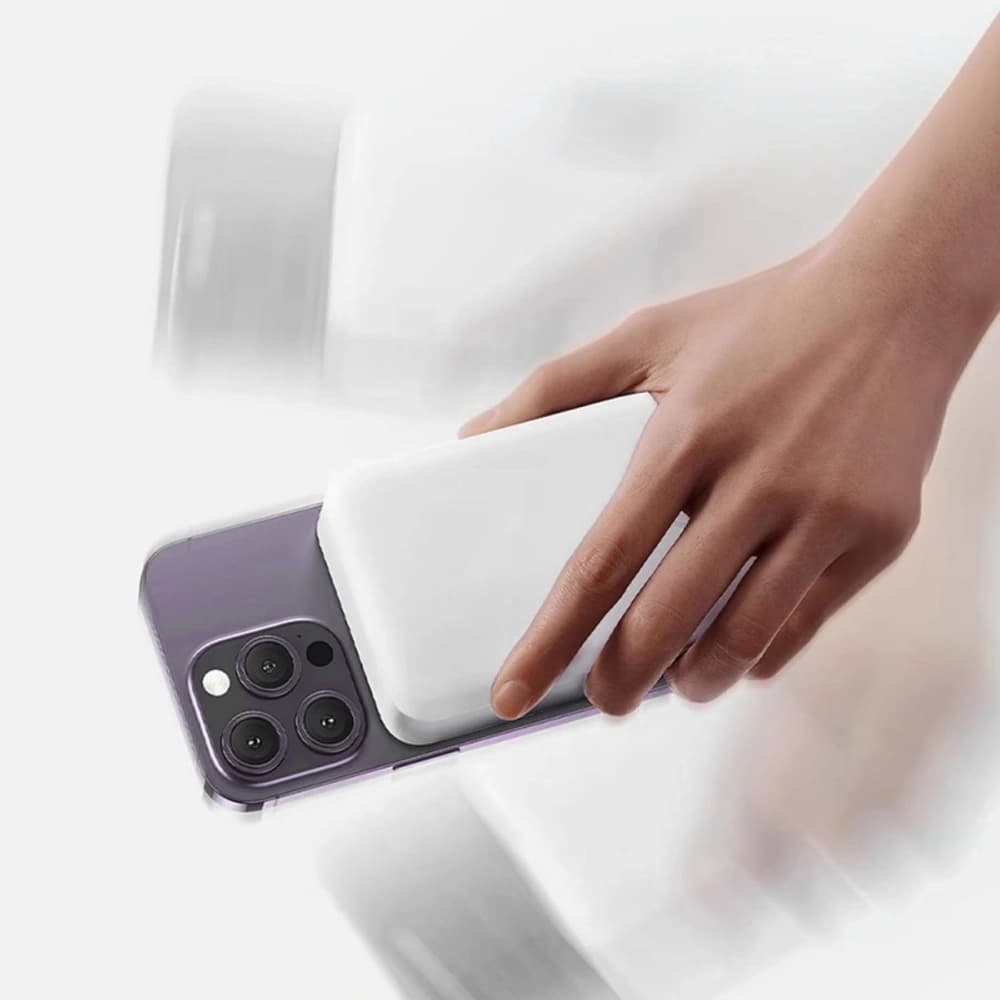 Powerbank wireless Dudao K26 10000mAh 20W USB-A / USB-C / MagSafe alb - 3