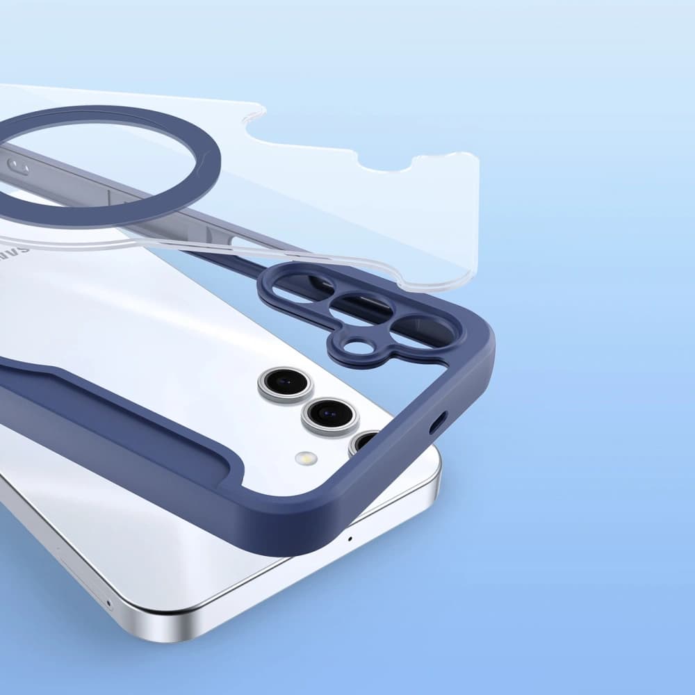 Etui s klopou Dux Ducis Skin X Pro MagSafe pro Samsung Galaxy S25+ Plus modré - 8