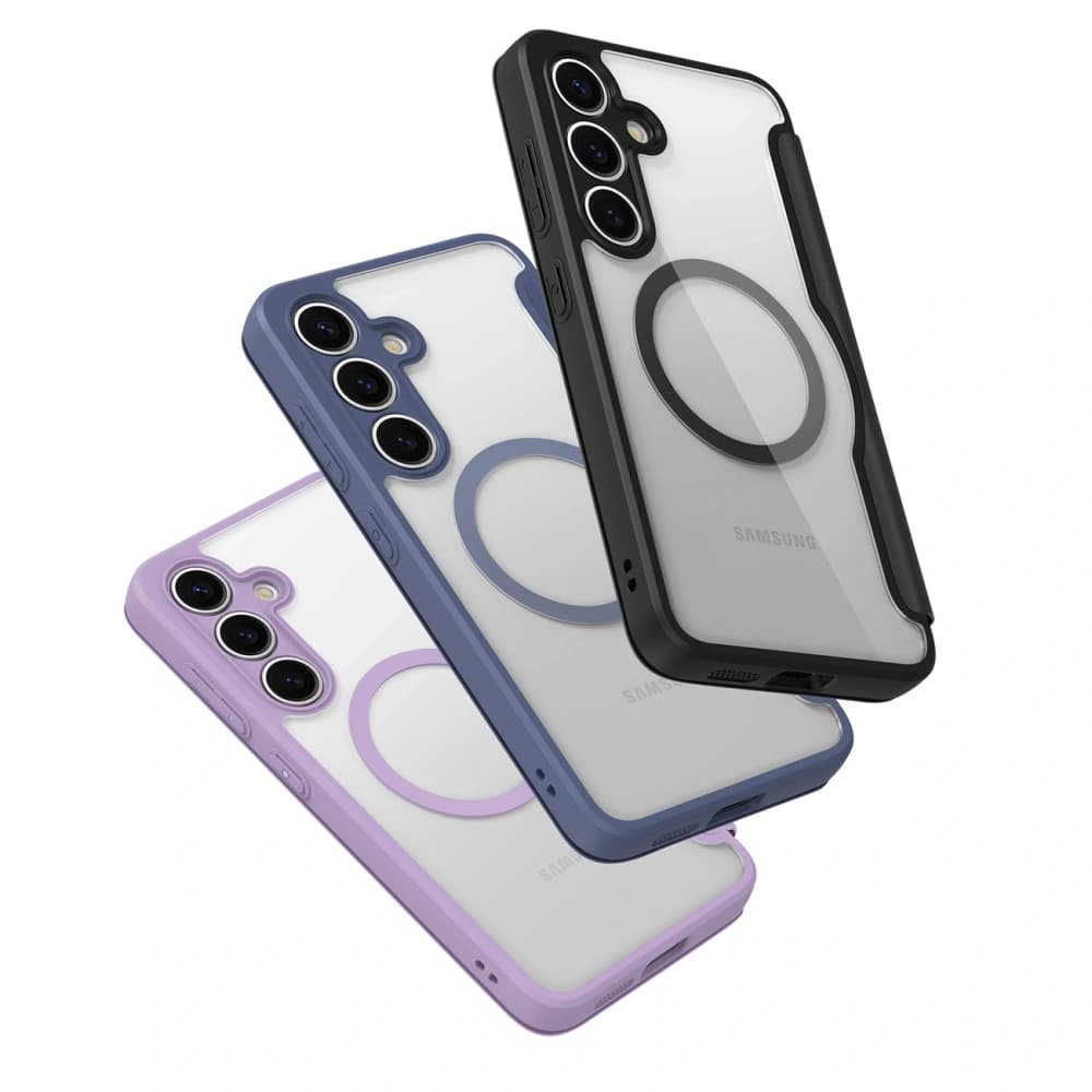 Etui s klopou Dux Ducis Skin X Pro MagSafe pro Samsung Galaxy S25+ Plus modré - 6