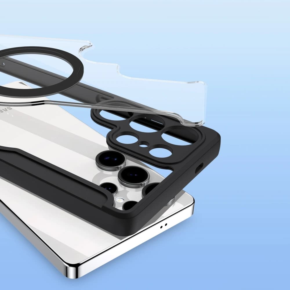 Etui s klopnou Dux Ducis Skin X Pro MagSafe pro Samsung Galaxy S25 Ultra černé - 2