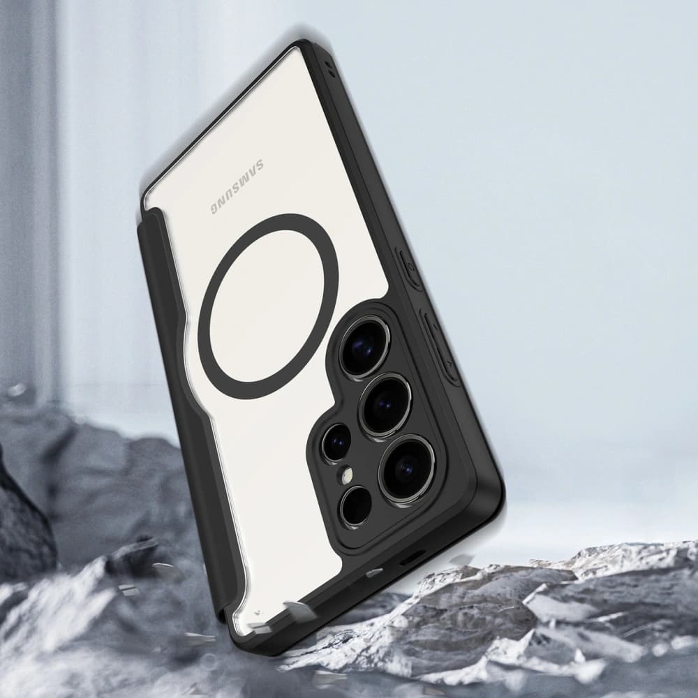 Etui s klopnou Dux Ducis Skin X Pro MagSafe pro Samsung Galaxy S25 Ultra černé - 3