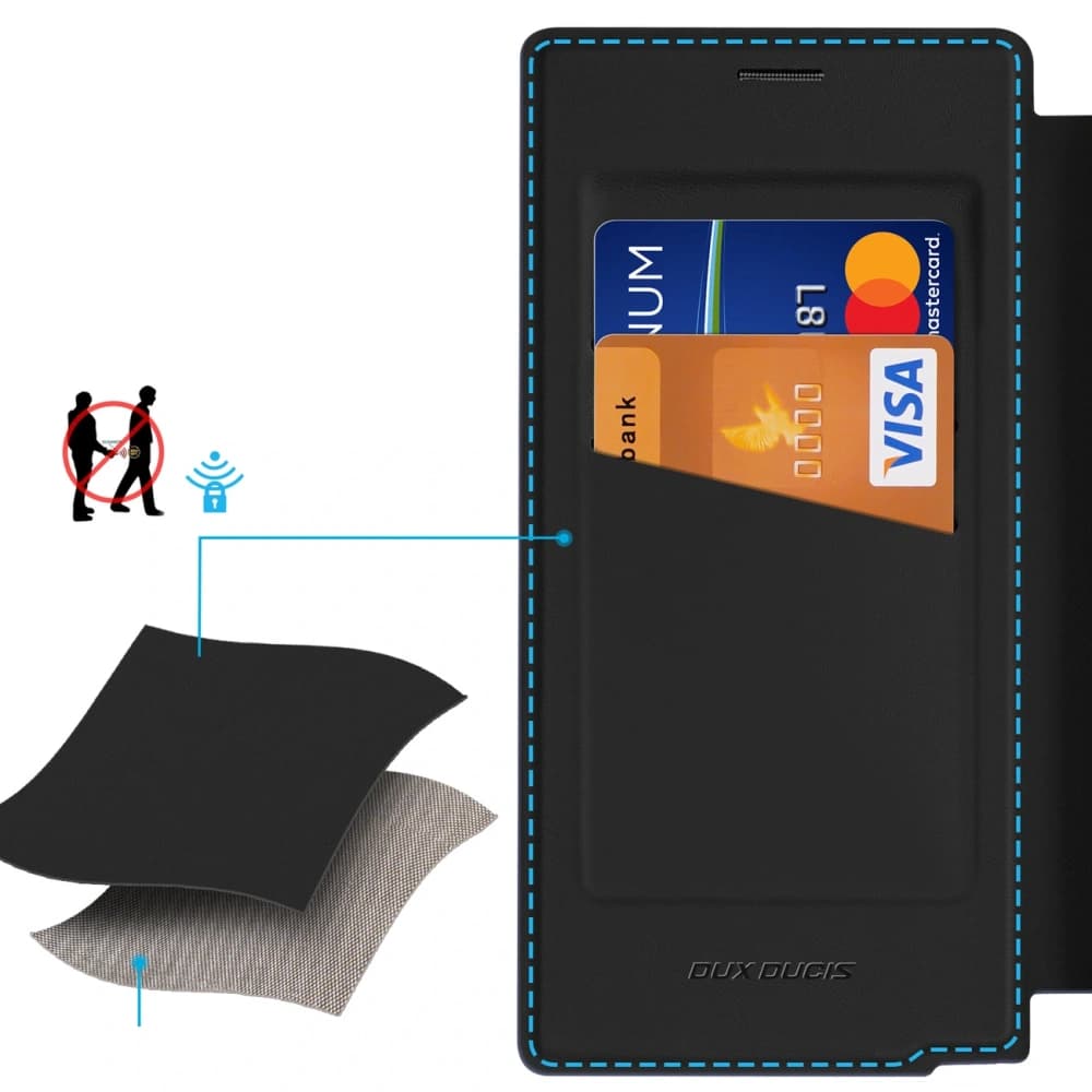 Etui s klopnou Dux Ducis Skin X Pro MagSafe pro Samsung Galaxy S25 Ultra černé - 5