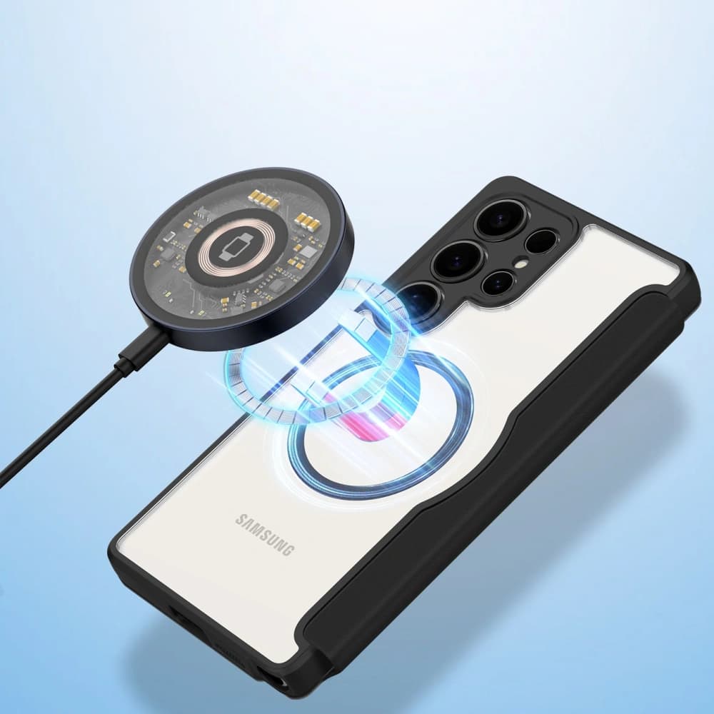 Etui s klopnou Dux Ducis Skin X Pro MagSafe pro Samsung Galaxy S25 Ultra černé - 10