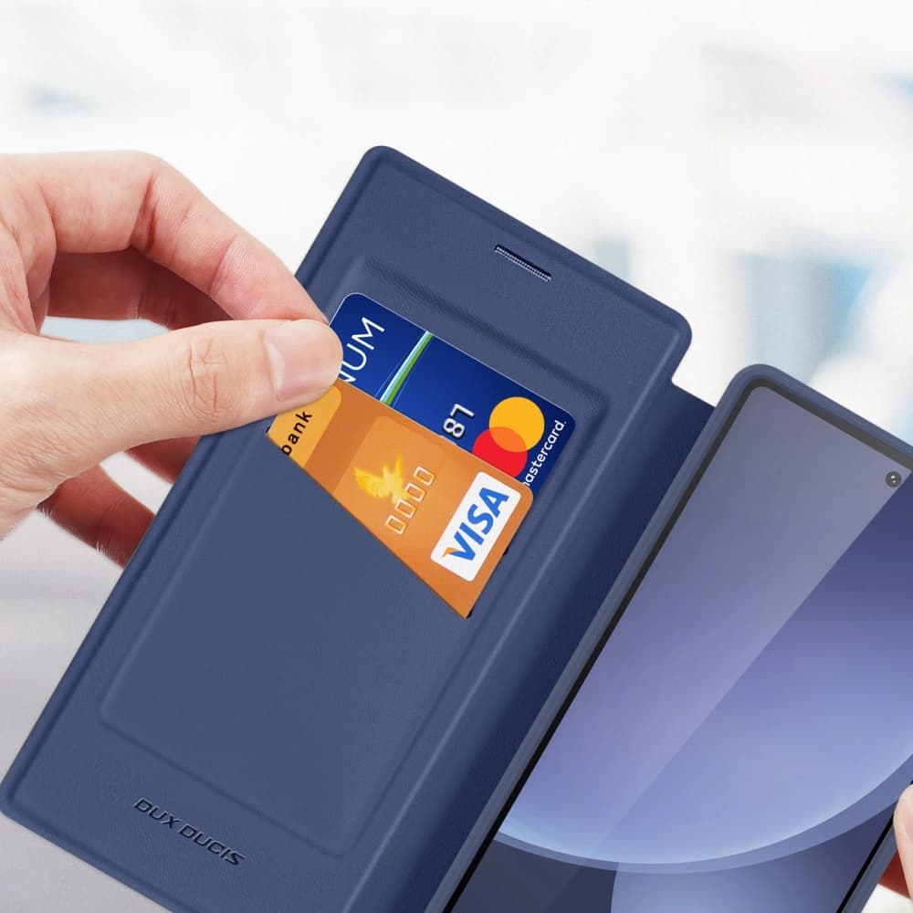 Etui s klopou Dux Ducis Skin X Pro MagSafe pro Samsung Galaxy S25 Ultra modré - 7