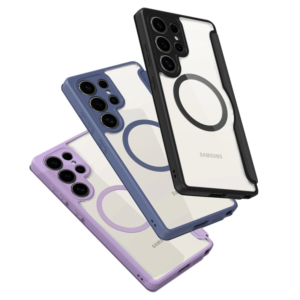 Etui s klopou Dux Ducis Skin X Pro MagSafe pro Samsung Galaxy S25 Ultra modré - 11