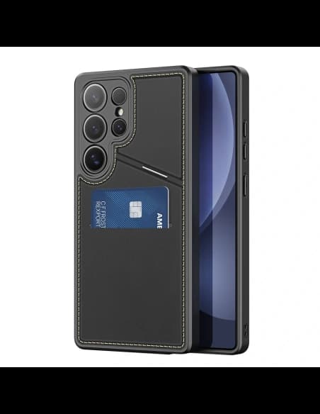 Pouzdro Dux Ducis Rafi II pro Samsung Galaxy S25 Ultra s podstavcem černé