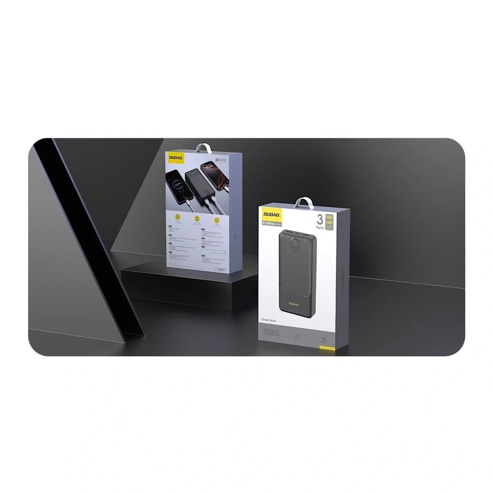 Powerbank Dudao K10Pro 2.4A 20000mAh 2xUSB-A negru - 4