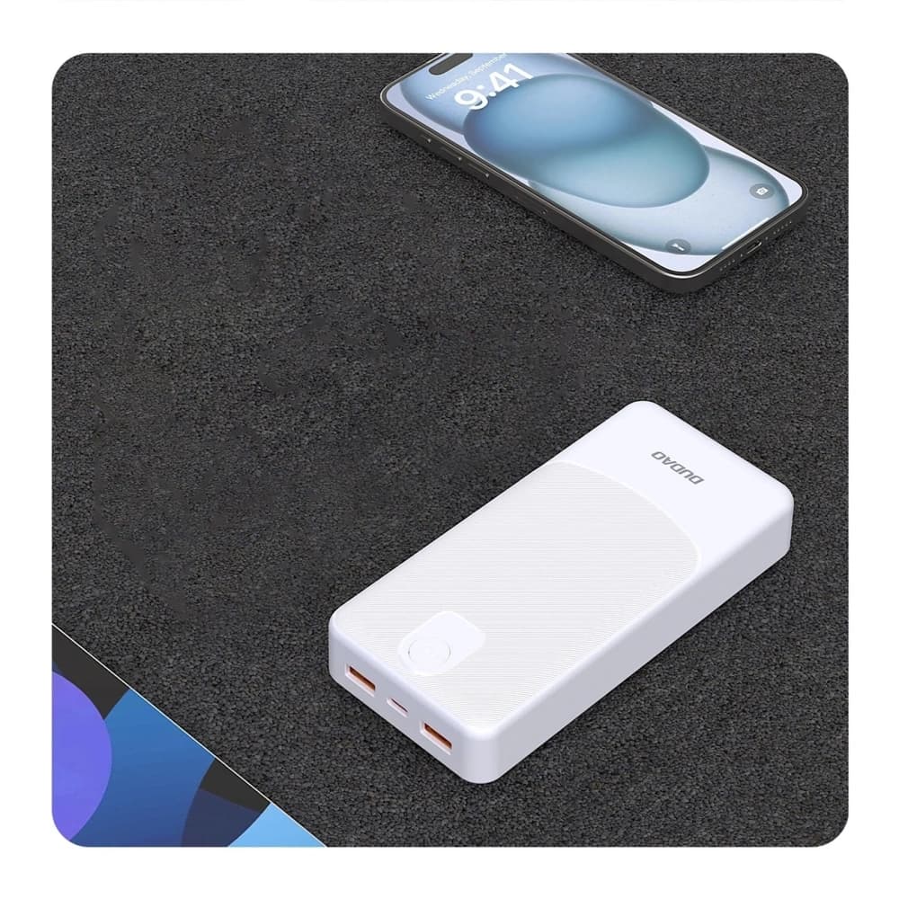 Dudao K10Pro Power Bank 2.4A 20000mAh 2xUSB-A white - 3