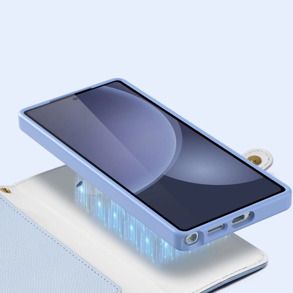 Dux Ducis Lawa Klappetui für Samsung Galaxy S25 Ultra mit abnehmbarem magnetischem Geldbeutel blau - 8