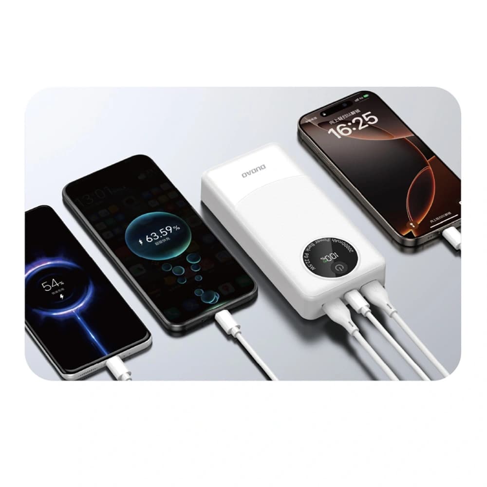 Powerbank Dudao K12Pro 22.5W PD 20000mAh USB-A, USB-C alb - 4