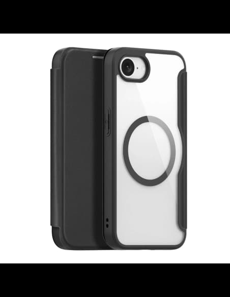Husa cu clapetă Dux Ducis Skin X Pro cu MagSafe pentru iPhone 16e neagră