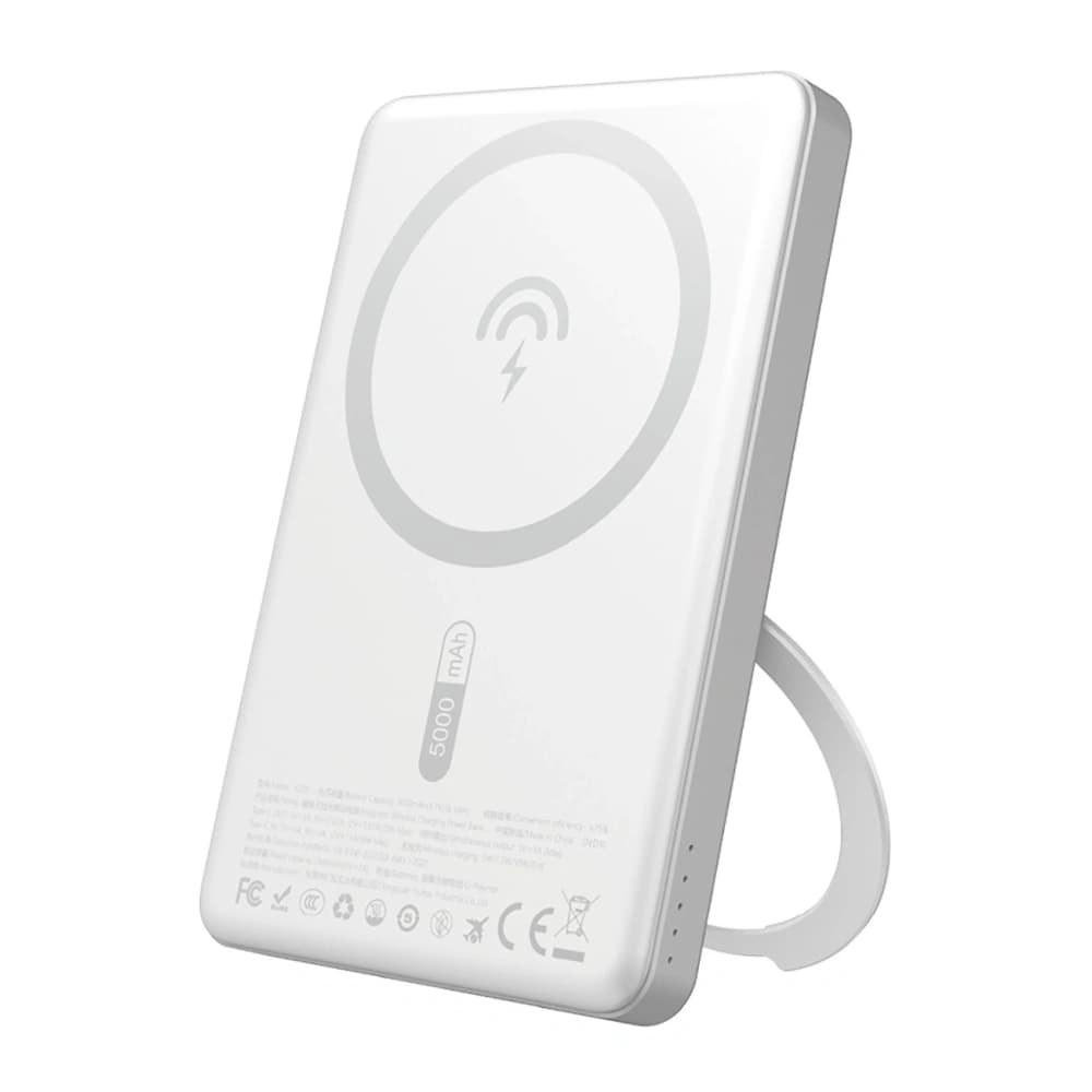 Powerbank wireless Dudao K28S 20W PD 5000mAh cu MagSafe și suport argintiu - 1