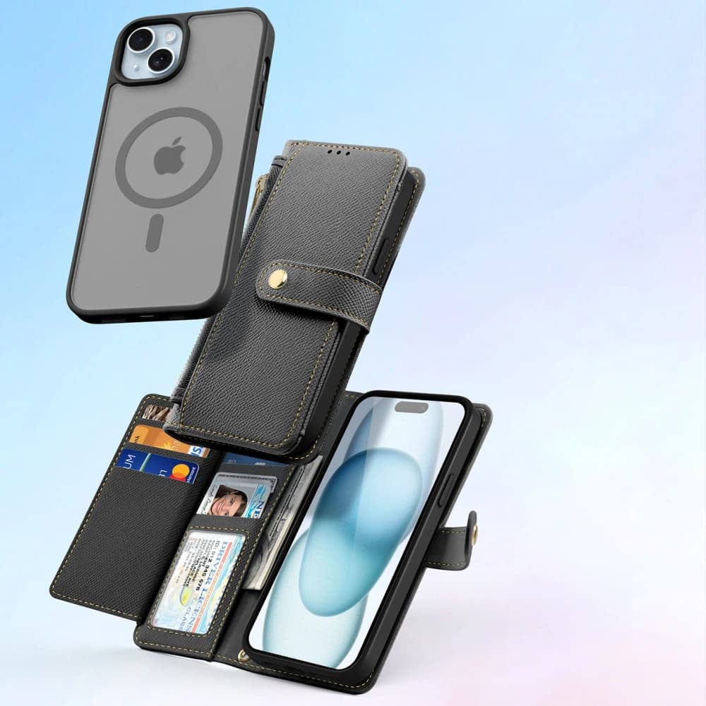 Husă cu clapetă Dux Ducis Lawa pentru Apple iPhone 15 neagră - 3