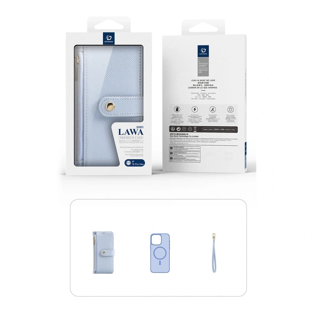 Dux Ducis Lawa fedél Apple iPhone 15 Pro-hoz kék színben - 4