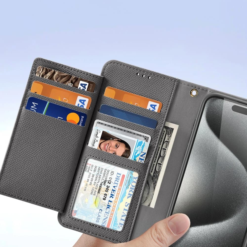 Dux Ducis Lawa flip tok Apple iPhone 15 Pro Max szürke - 8