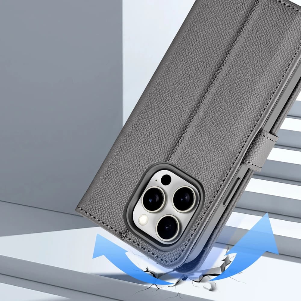 Dux Ducis Lawa flip tok Apple iPhone 15 Pro Max szürke - 10