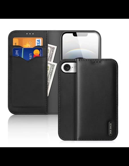 Etui cu clapetă Dux Ducis Hivo pentru Apple iPhone 16e negru
