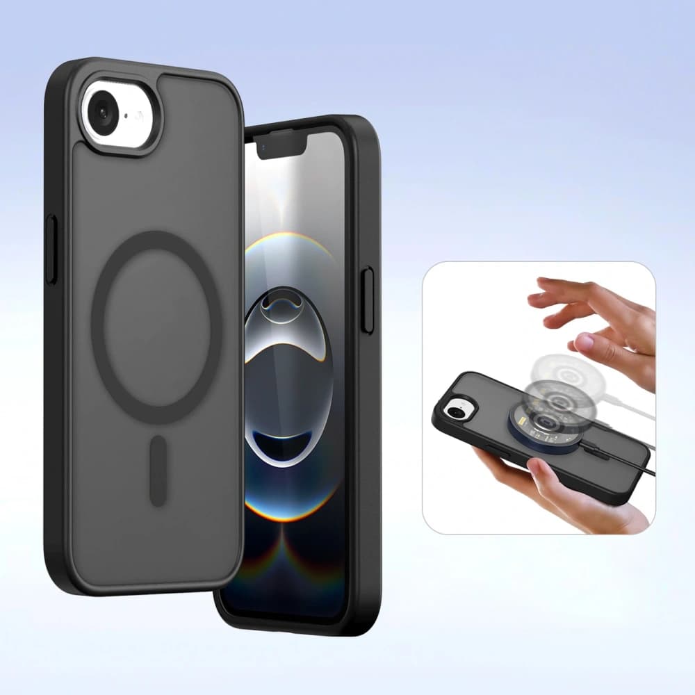 Etui cu clapetă Dux Ducis Lawa pentru Apple iPhone 16e cu portofel magnetic detașabil negru - 7