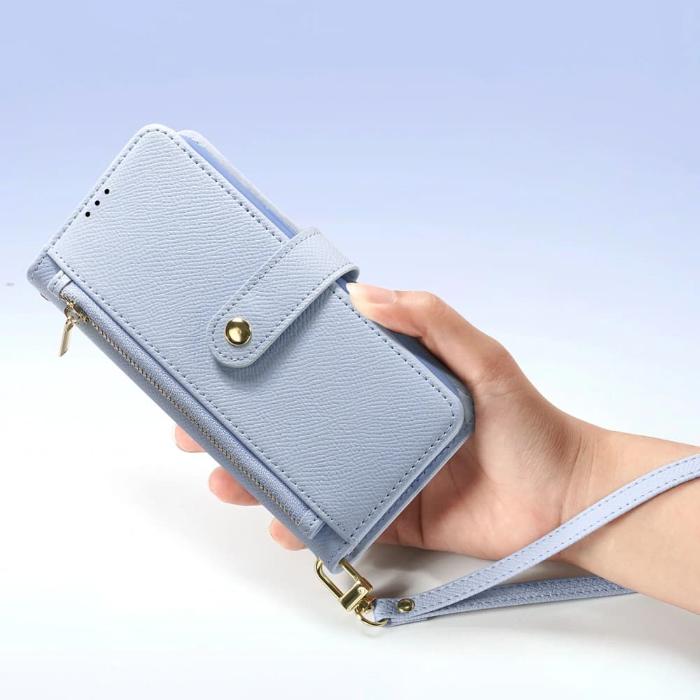 Husa cu clapetă Dux Ducis Lawa pentru Apple iPhone 16e cu portofel magnetic detașabil albastru - 12