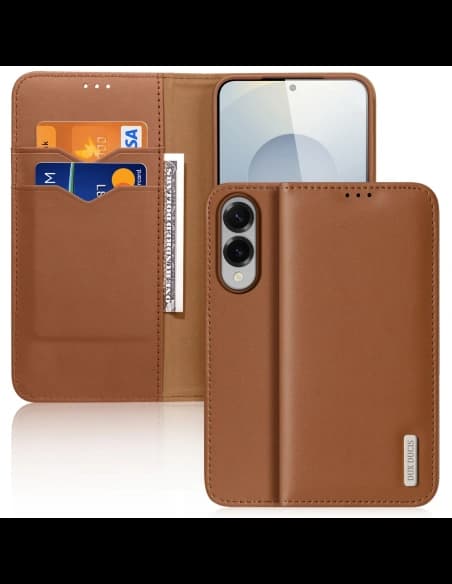 Dux Ducis Hivo Klappetui für Samsung Galaxy S25 Edge braun