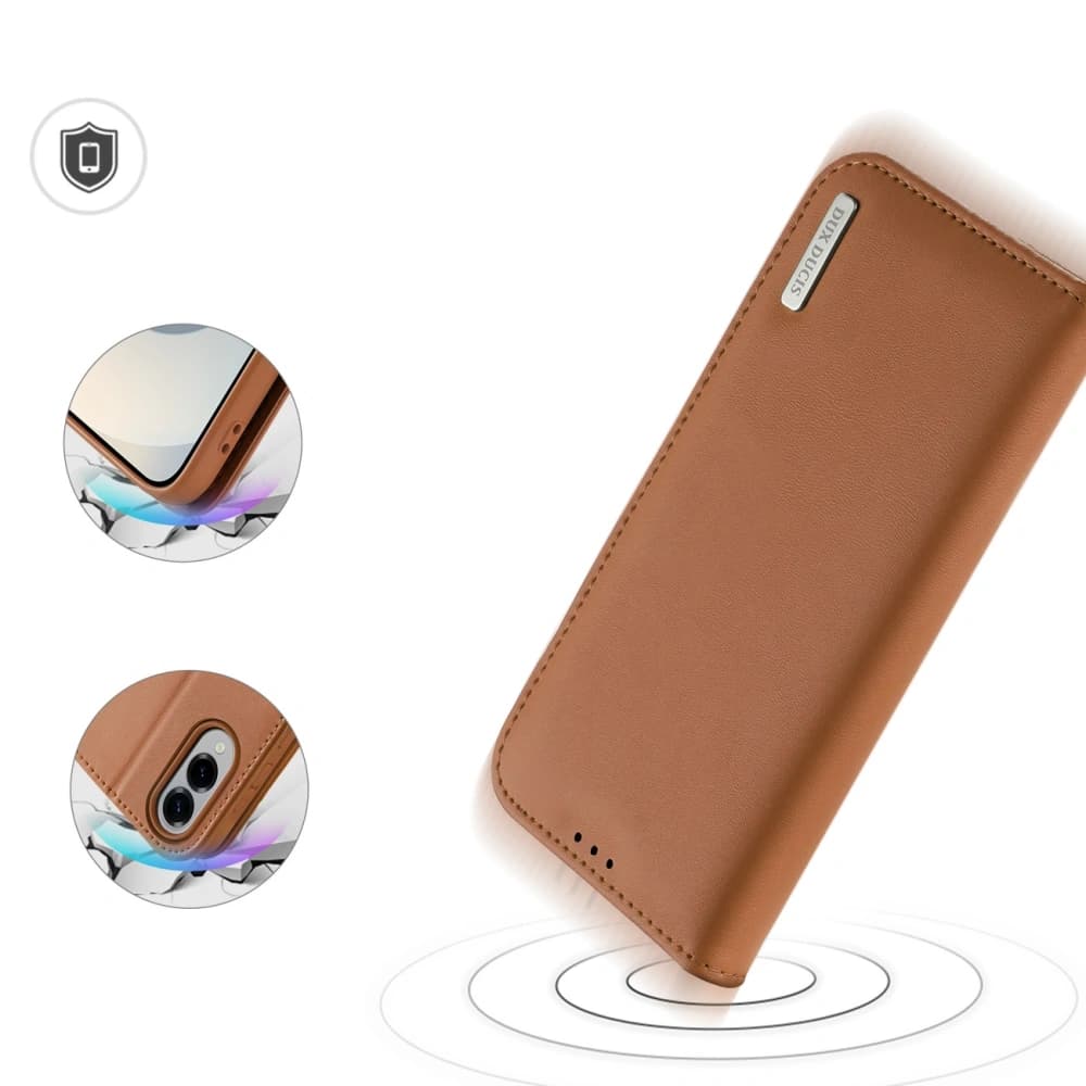 Dux Ducis Hivo flip case for Samsung Galaxy S25 Edge brown - 4