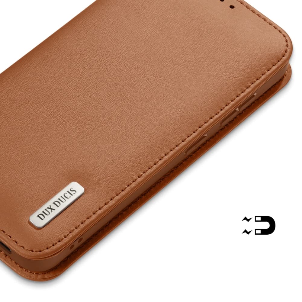 Dux Ducis Hivo flip case for Samsung Galaxy S25 Edge brown - 5