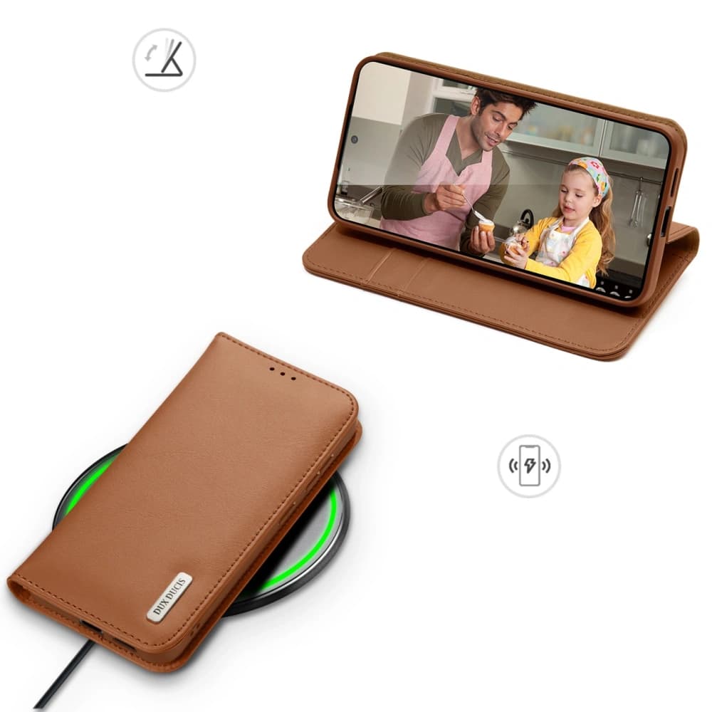 Dux Ducis Hivo flip case for Samsung Galaxy S25 Edge brown - 6