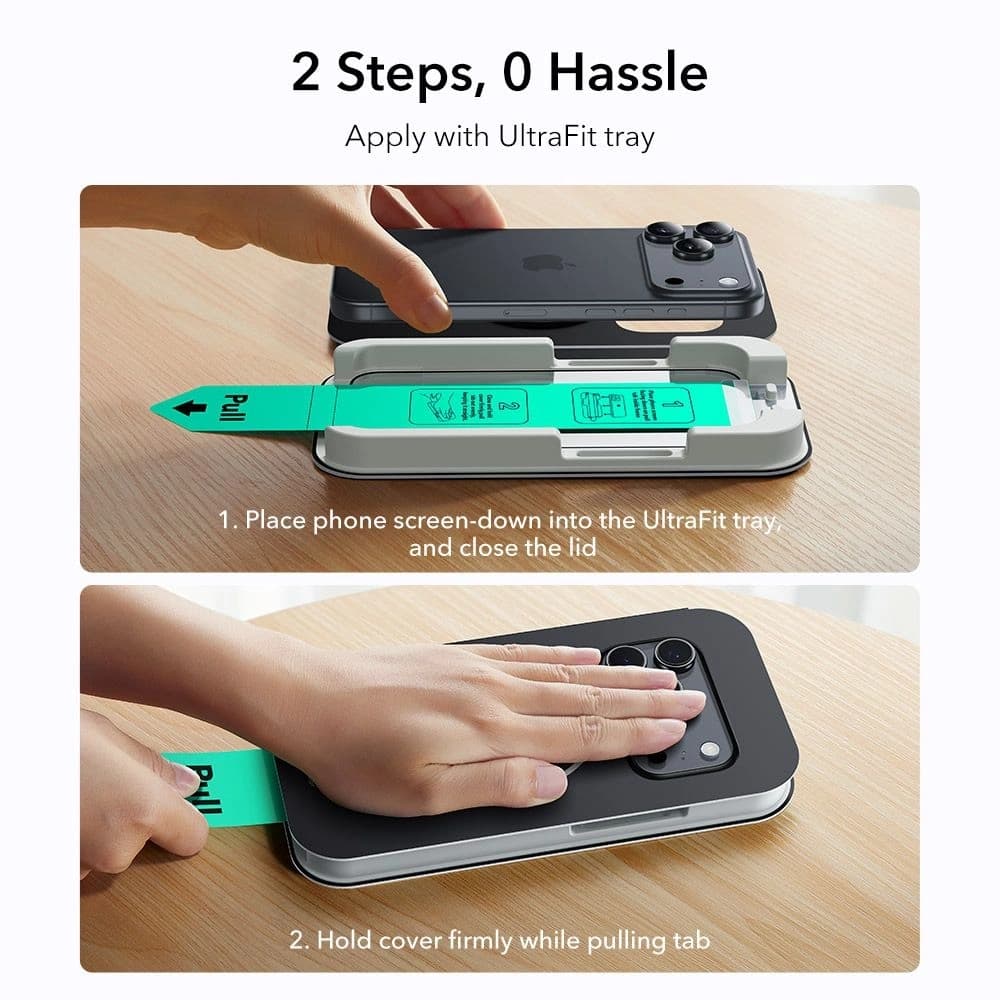 Sticlă securizată ESR Ultrafit Sticlă Temperată pentru Apple iPhone 17 Pro Clar [2 PACHET] - 6