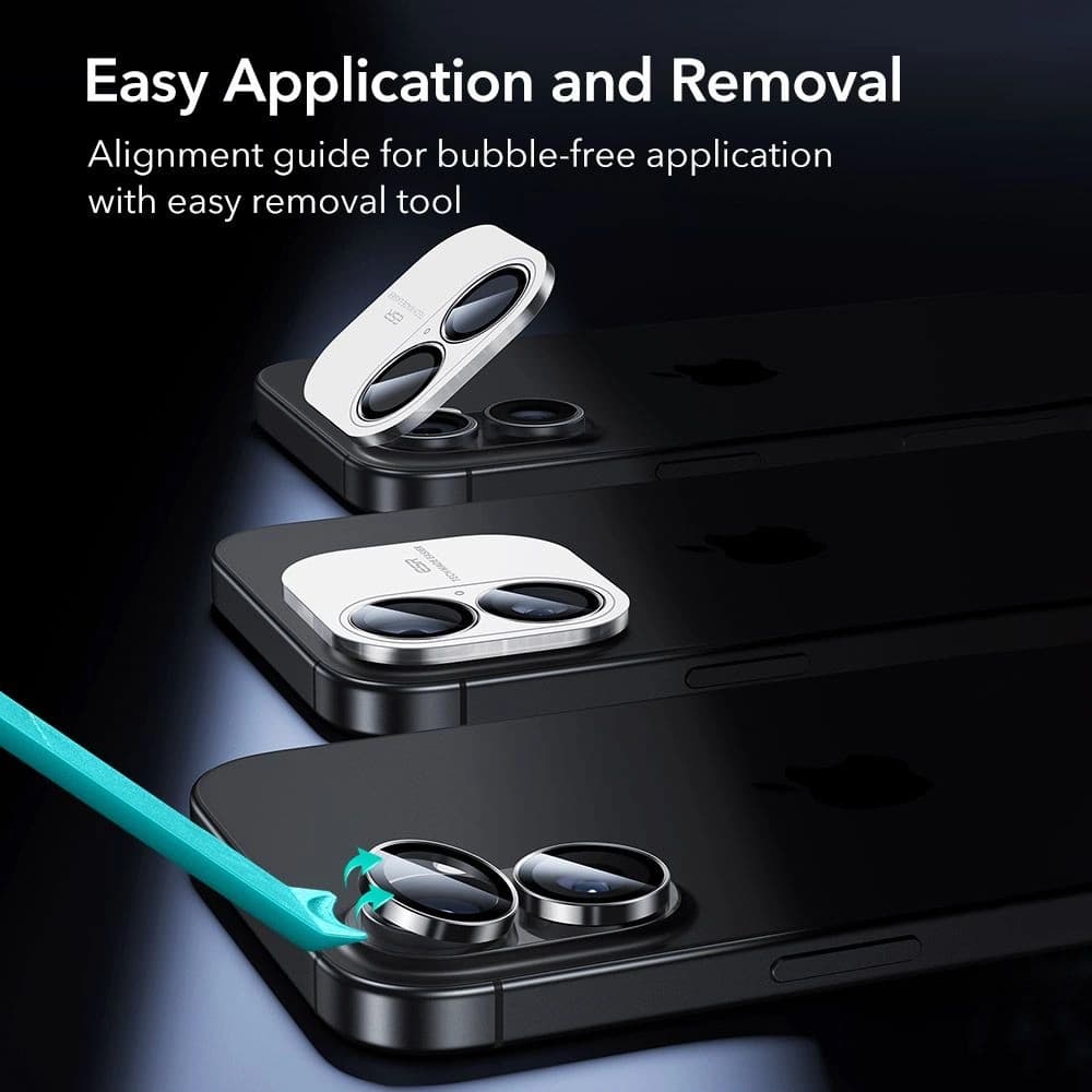 ESR Armorite Camera Protector for Apple iPhone 16 / 16 Plus / 17 Black - 7