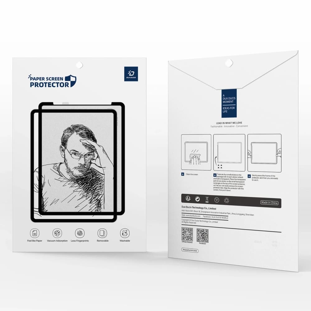 Dux Ducis Naad Paperlike matt védőfólia Apple iPad Air 13" 2024 / 13" 2025 fekete kerettel - 10