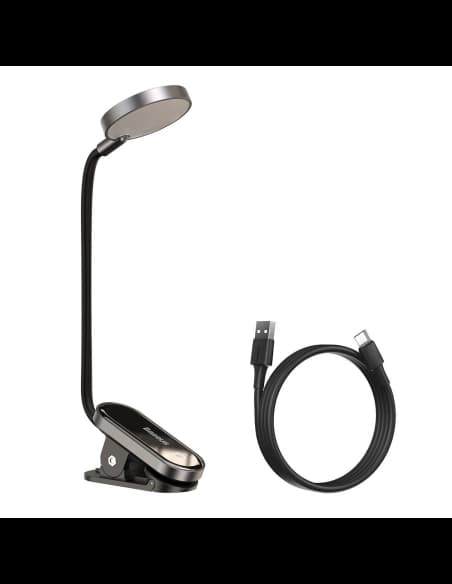 Asztali lámpa Baseus Comfort Reading, klippel (szürke)