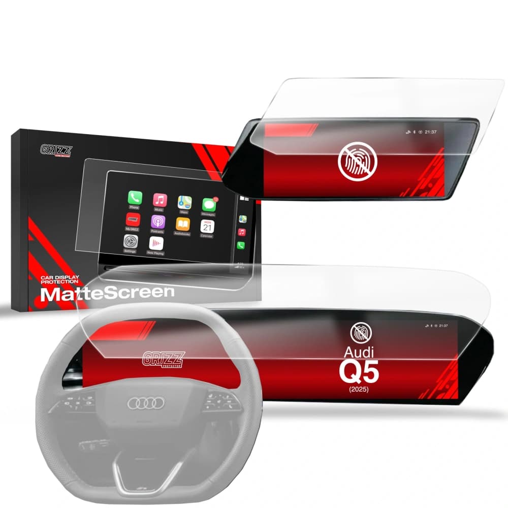 Matte GrizzGlass CarDisplay Protection Audi Q5 14,5" (2025) [2in1] - 1