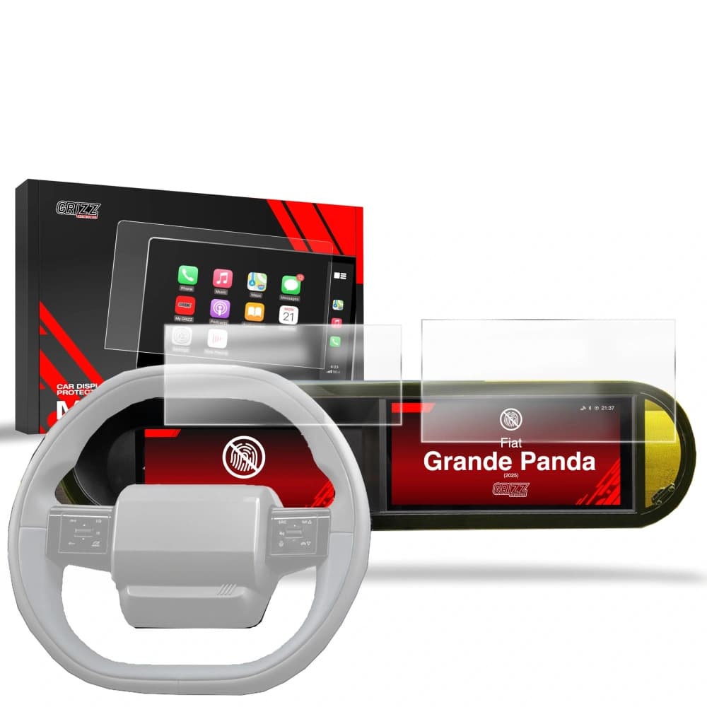 Matte GrizzGlass CarDisplay Protection Fiat Grande Panda 10,25" (2025) [2in1] - 1