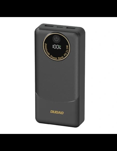 Powerbank Dudao K12Pro 22.5W PD 20000mAh USB-A, USB-C negru