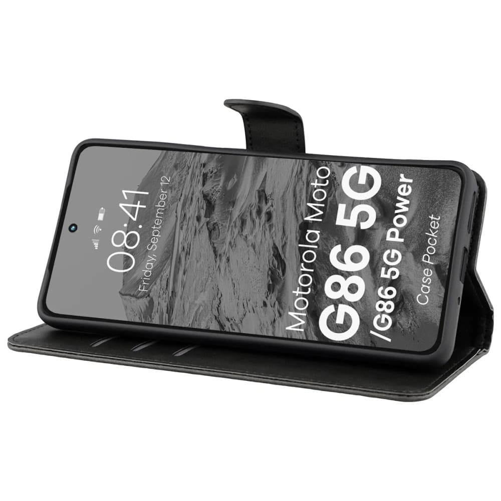 Husă Bizon Pocket Motorola Moto G86 5G / G86 Power 5G neagră - 5